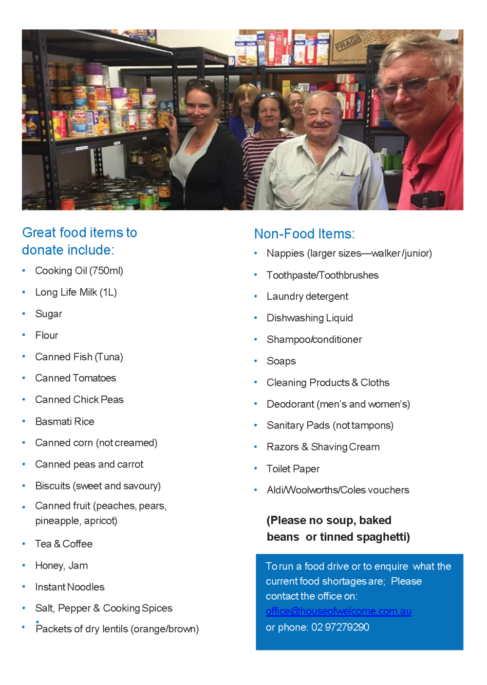 HOW Food Bank Flyer